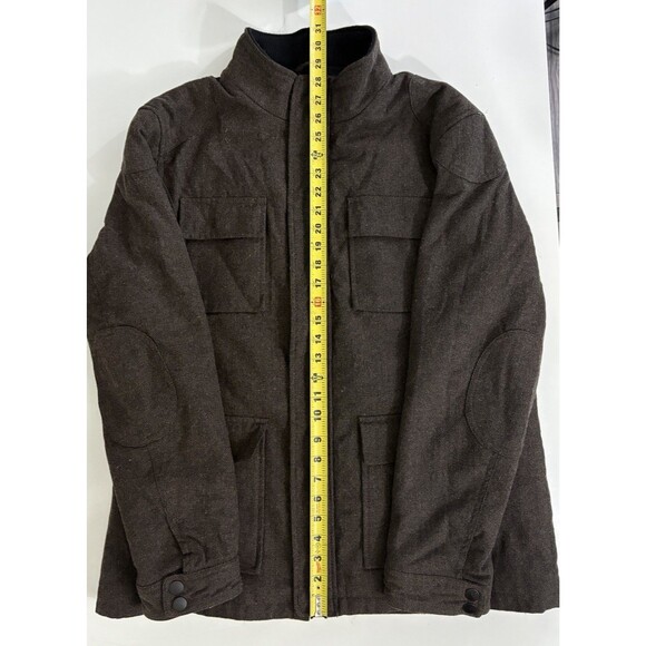 Apt 9 Men’s Utility Wool Blend Tweed Pattern Coat Size L - Picture 9 of 10